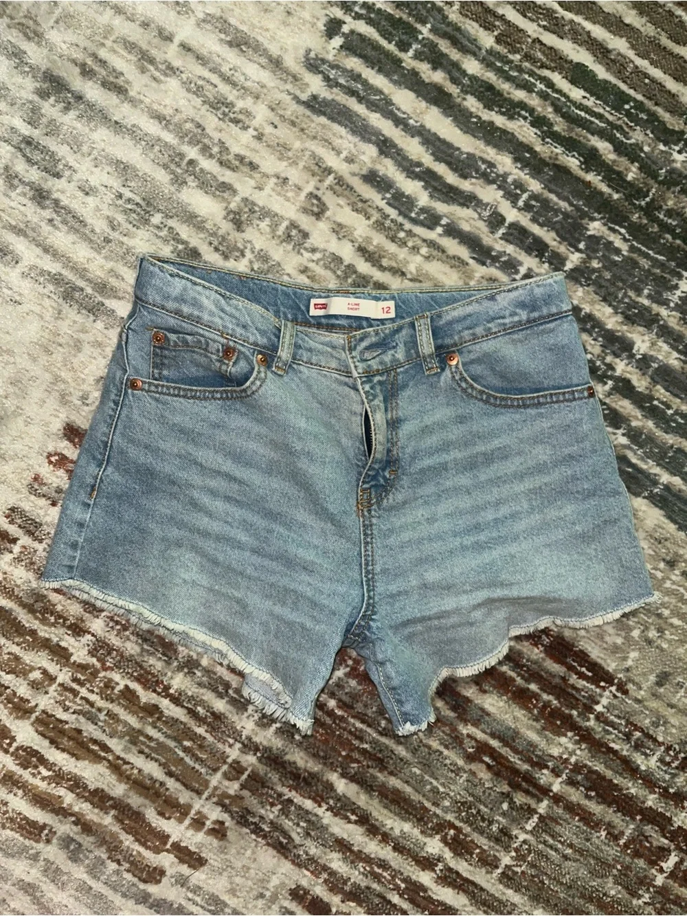 Levi's A-Line Light Blue Denim Shorts